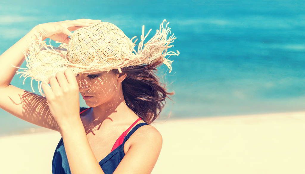  Sombrero de vaquero de playa con ala curvada para